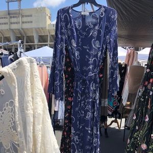 Long blue maxi dress
